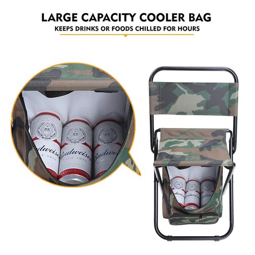 LEADALLWAY Fishing Chair with Cooler Bag