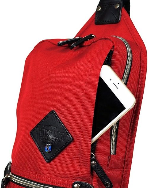 Harvest Label Urban Sling Mono Sling Travel Daypack Backpack Cordura (Red)