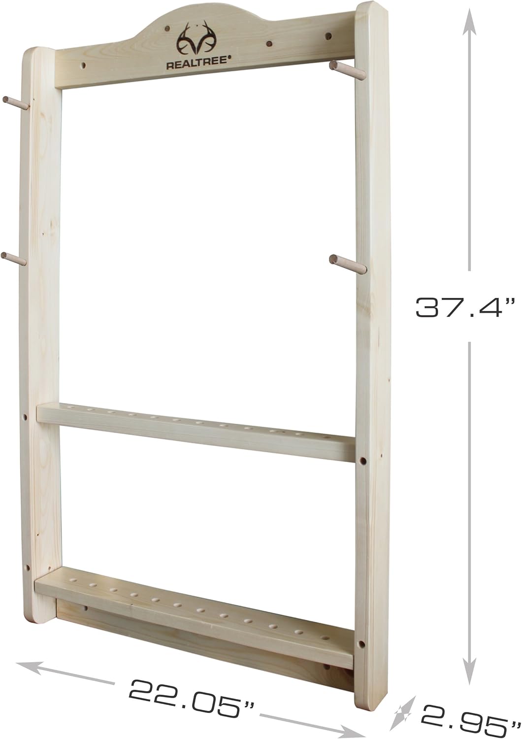 Rush Creek Creations | Wall Mounted Bow and Arrow Display Rack for Hunting & Archery Accessories | Real Tree 2-Bow Holder & 12-Arrow Storage | Handcrafted Small Bows & Big Bow Hanger w/ Arrow Holders
