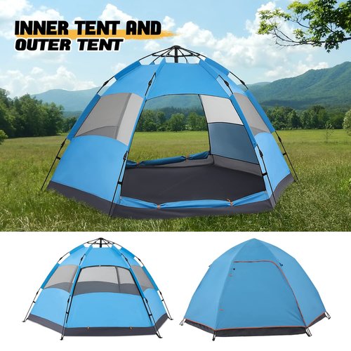 MoNiBloom Camping Tent 1-2 Person Dome Tent Ultralight Easy Set Up and Carry Family Tent Backpacking Portable Lightweight Tent for Outdoor Beach Backpacking Hiking Car Trip, Blue
