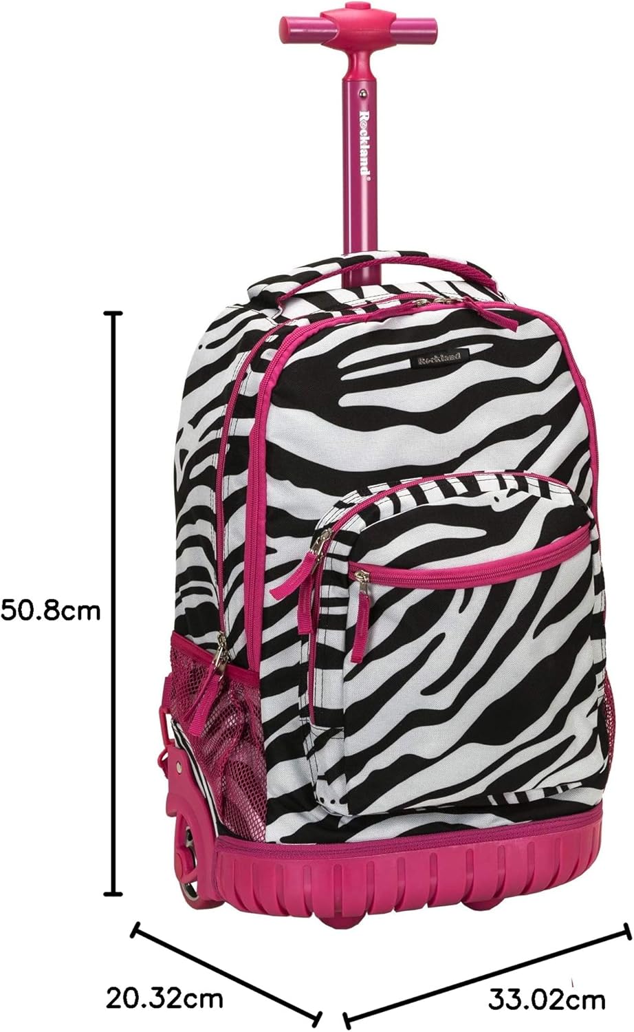 Rockland Single Handle Rolling Backpack, PURPLEPEARL, One Size