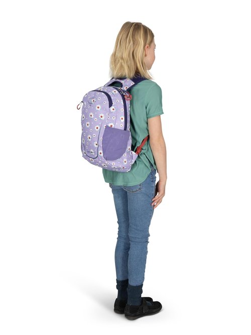 Osprey Daylite Jr. Kids' Commuter Backpack, Daisy Print/Euphoria Purple