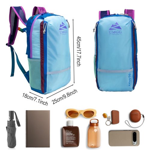 Small Hiking Backpack 16L, Ultra Lightweight Packable Bag Foldable Travel Backpack Casual Daypack for Women Men