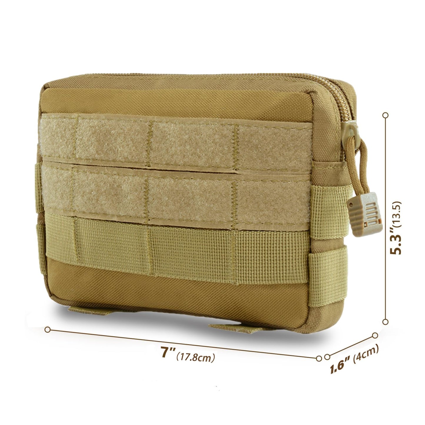 generic Molle Pouch 2PCS Tactical Admin Pouch Utility Gear Tool Belt Pouch EDC Tool Bag Service Dog Tactical Vest Pouch.(Coyote Brown)