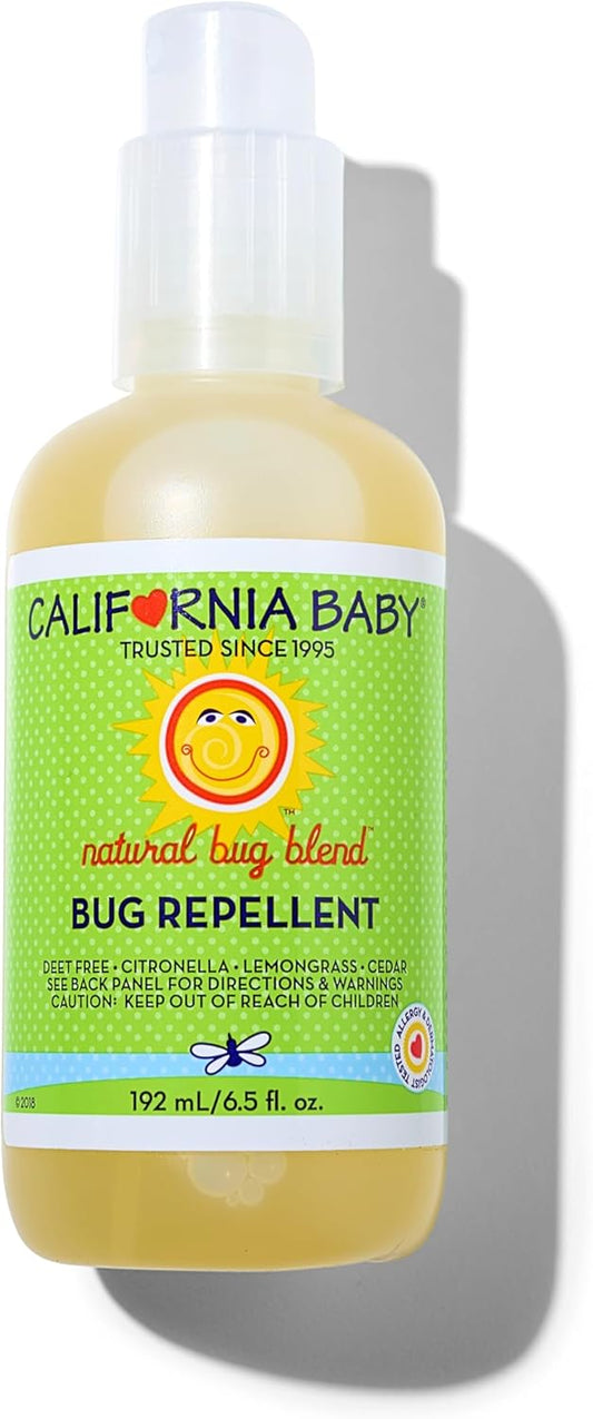 California Baby Natural Bug Repellent Spray | Citronella Bug Spray | DEET-Free | Repels Mosquitoes + Bugs | Allergy Friendly | Great Smell | Baby & Adult Insect Repellent Spray | 59 mL / 2 oz.