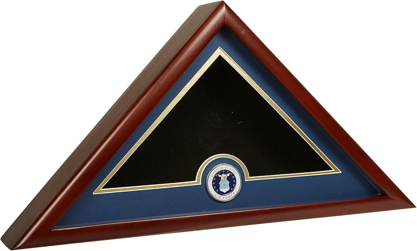 US Flag Display Case with Air Force Medallion Crafted from Premium Quality Materials - Made in USA