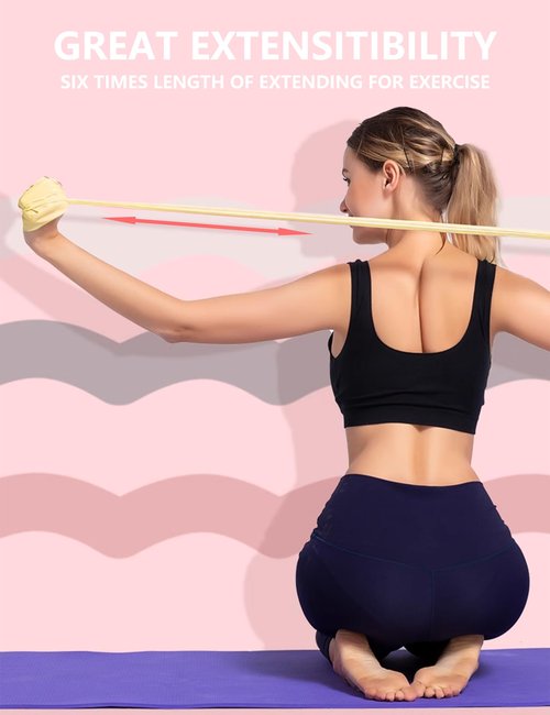 Resistance Bands for Women – 5 Level Exercise Bands Resistance Set, Resistance Bands for Working Out with Handles, Workout Bands Resistance for Women, Yoga, Pilates, Glutes, Legs,Vigor Yellow
