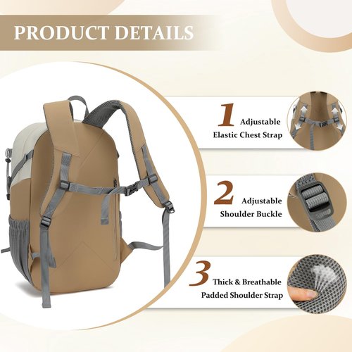 RUNCODE Hiking Backpack for Men Women, 25L Lightweight Travel Backpack Camping Daypack for Outdoors