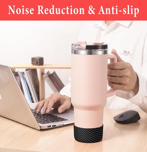 KTKUDY 2Pcs Silicone Boot for Stanley Quencher Tumbler H2.0 30 oz 40 oz & IceFlow 20 oz 30 oz & intended for Hydro Flask Water Bottle 12-24 oz - Cup Bottom Accessories Fits Simple Modern 40 oz Tumbler