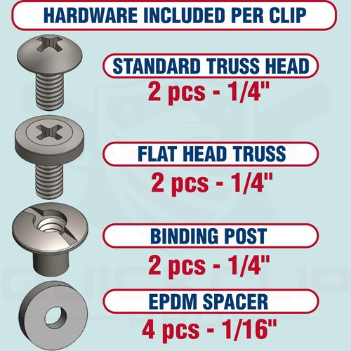 QuickClip Pro DCC Monoblock Holster Sheath Belt Gear Clip Fits 1.5" IWB Belts - Concealed Carry Clasp - Tactical Dark Matte Grey Metal with Mounting Hardware, Made in USA (1-Pack)