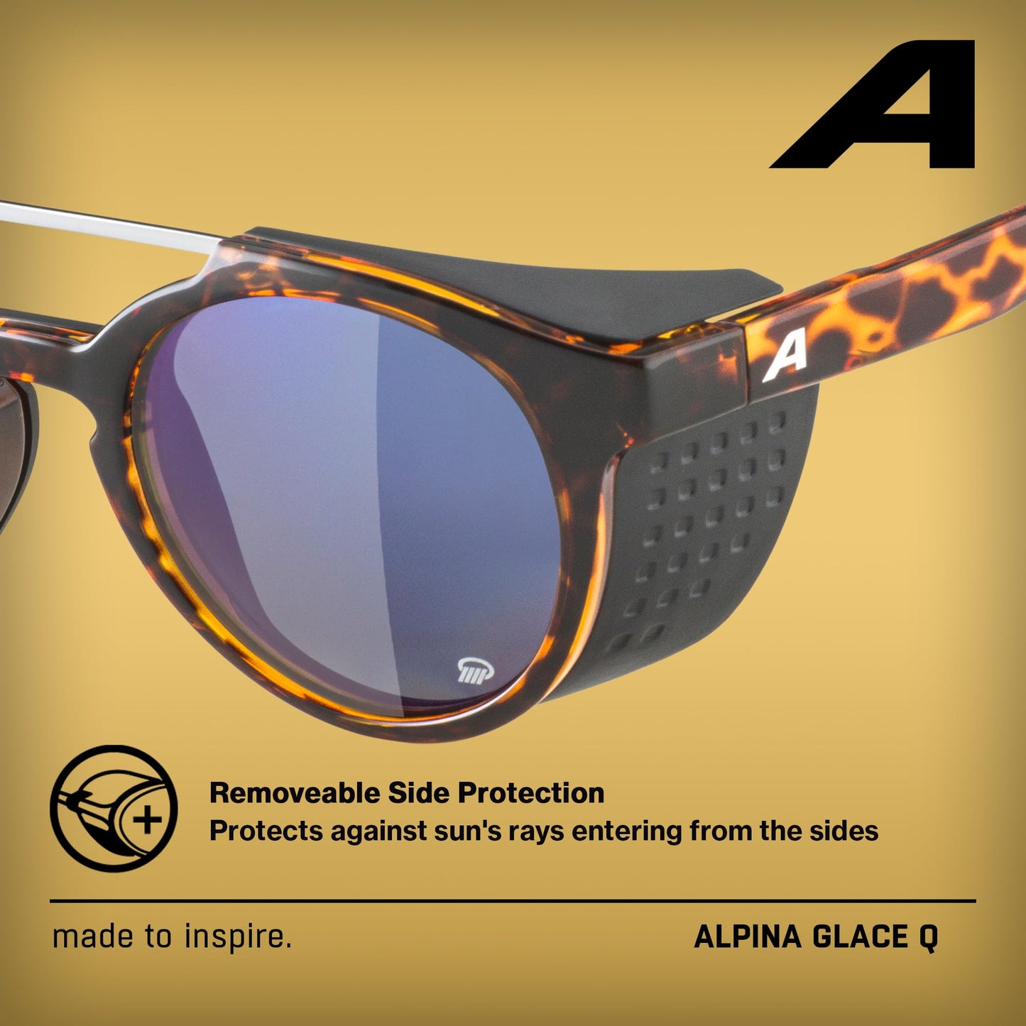 ALPINA GLACE P - Sunglasses with 100% UV Protection for Adults - Polarized, Mirrored & Shatterproof - Havana Gloss - One Size