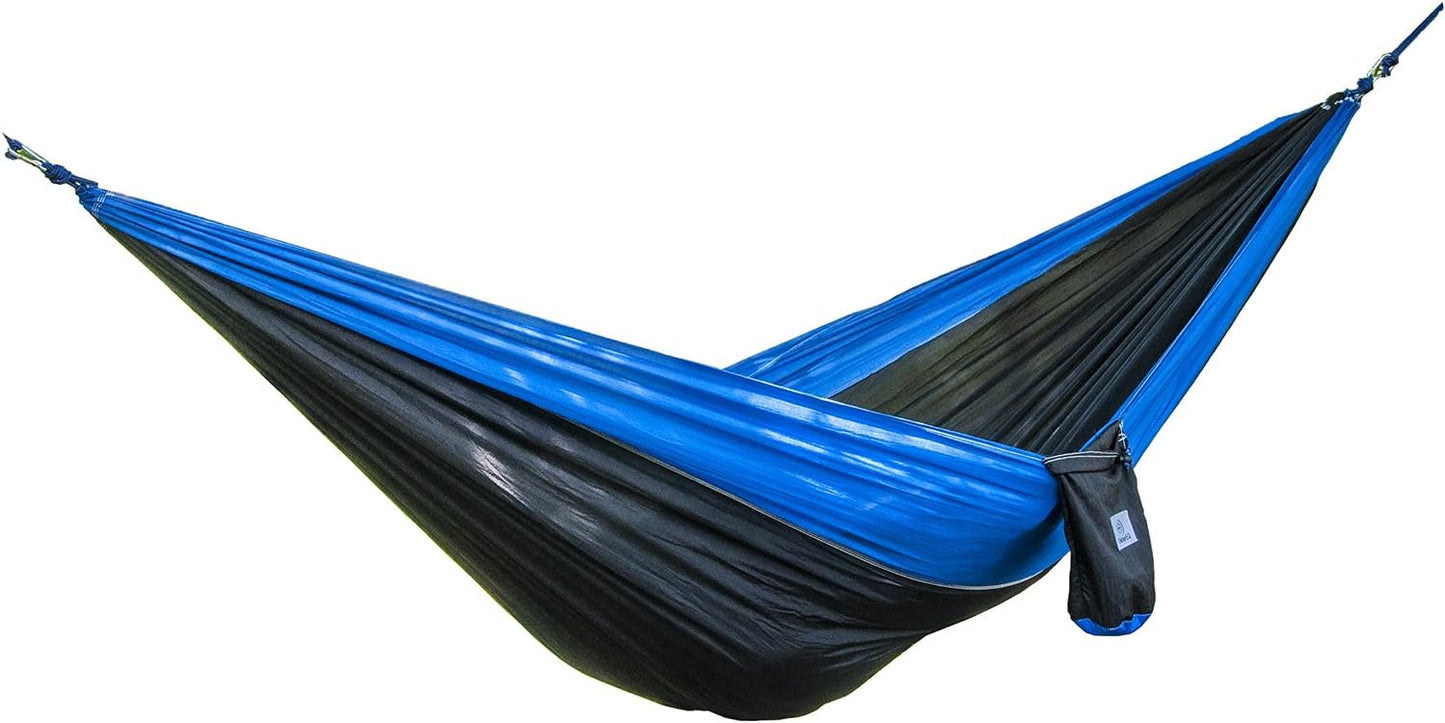 Portable Nylon Fabric Travel Camping Hammock Light Blue/Blue