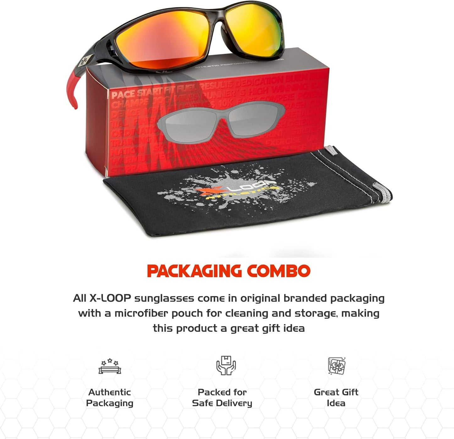 Polarized Sports Sunglasses for Men - UV400 Baseball, Running, Cycling & Golf