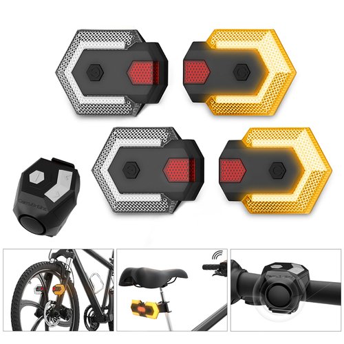 Bike Front and Rear Turn Signal with Horn