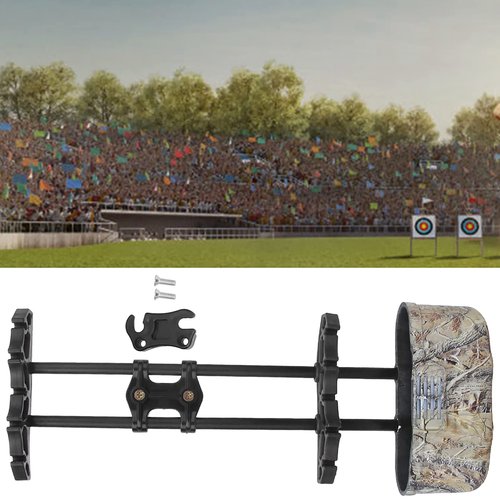 Dilwe Archery Quiver, Quick Release Quiver Quiver Holder Box for 5 Arrows Quiver for Compound Bows Container Accessory (Camouflage)