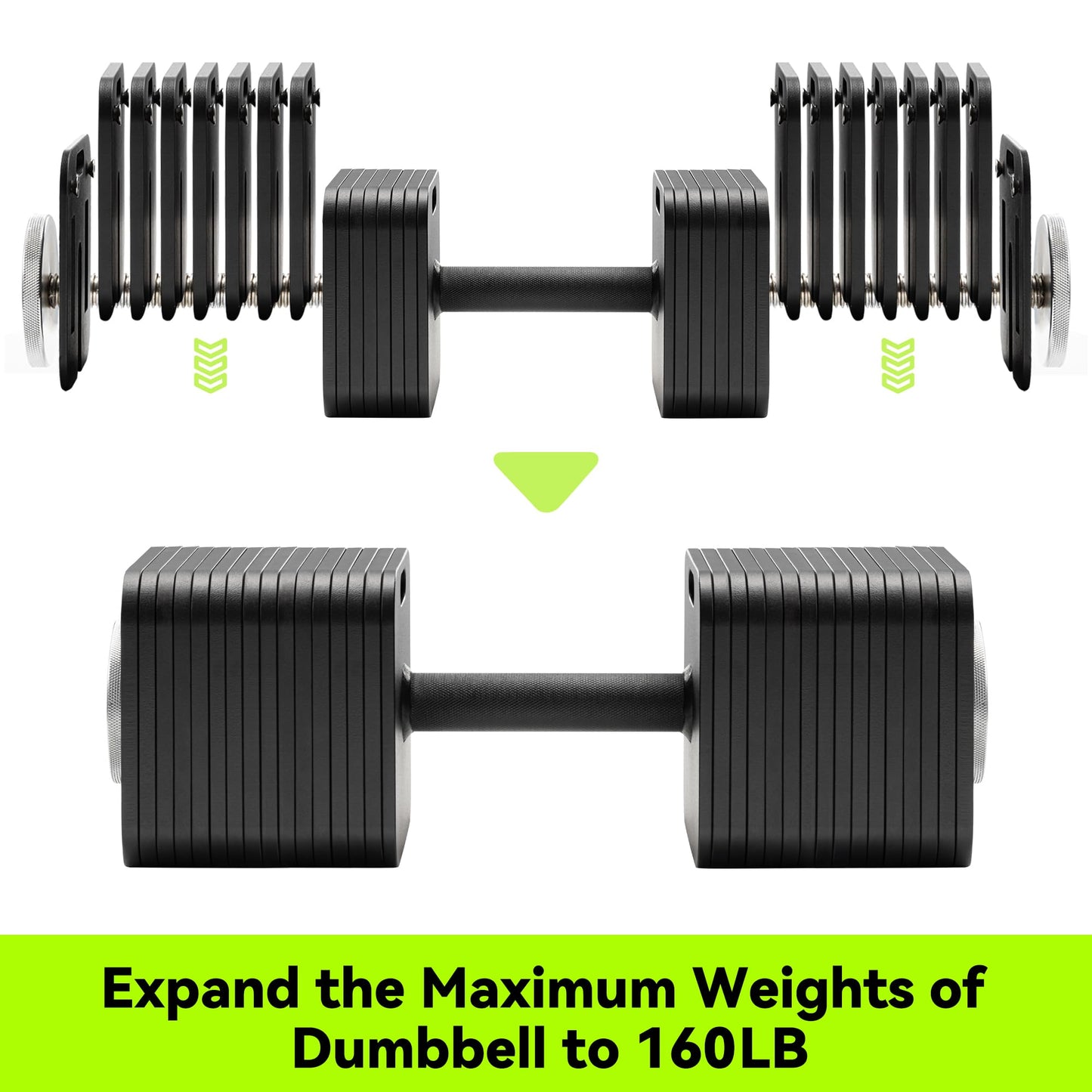 Eisenlink longer screws, 2pieces for Square Dumbbells, up to160lbs (Single Dumbbell)
