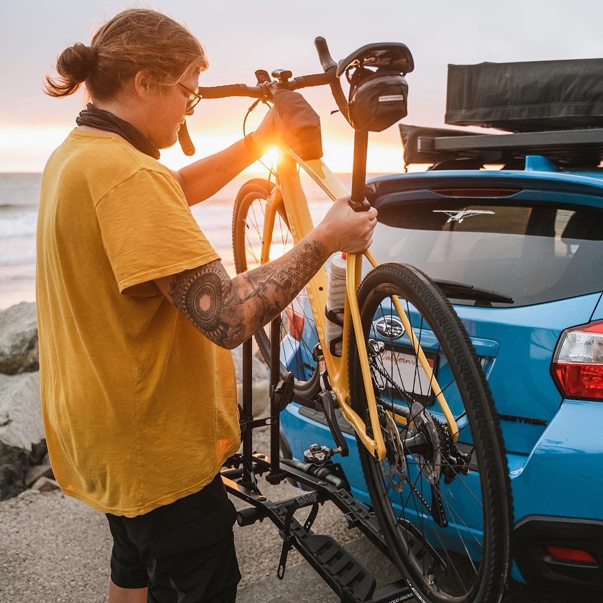 Hollywood Racks Destination 4 Hitch Bike Rack, Lightweight, Black - Platform Style Bike Rack for Car Carries up to 4 Bikes for Safe, Secure Transport - Fits Most Bike Styles, Sizes and Models