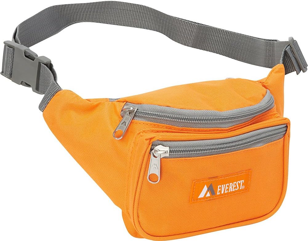 Everest Signature Orange Waist Pack - Stylish, Durable, One Size Fits All