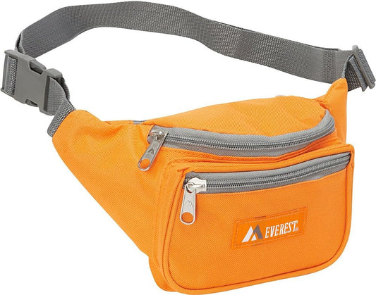 Everest Signature Orange Waist Pack - Standard Size for Travel & Outdoor Use