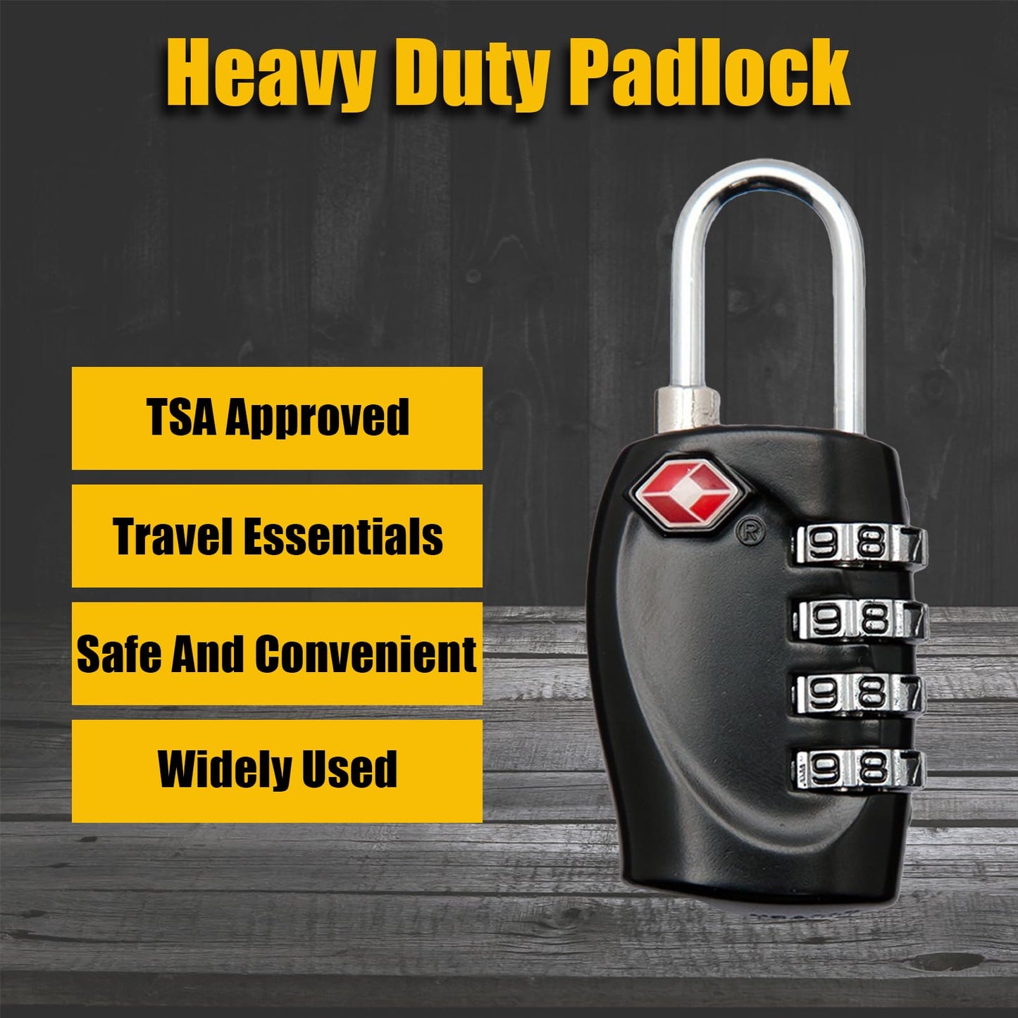 4 Pack TSA Approved Gun Case Locks for Pistol Case, 4 Digits Travel Locks Small Tool Box Combo Lock Combination Padlocks for Gun Cases/Luggage/Firearm Air Travel Cases, Small Dial Zipper Pad Lock