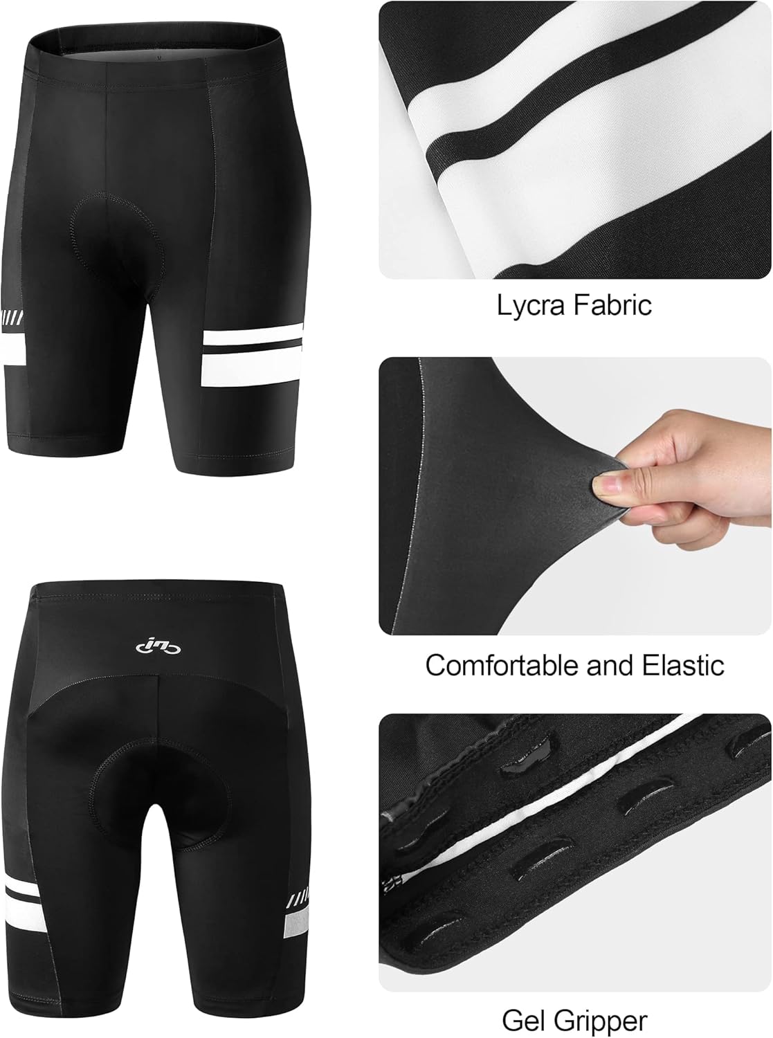 INBIKE Cycling Jersey Mens Set Reflective Breathable Biking Outfit Quick-Dry Bib Bicycle Jersey with 3D Padded Shorts