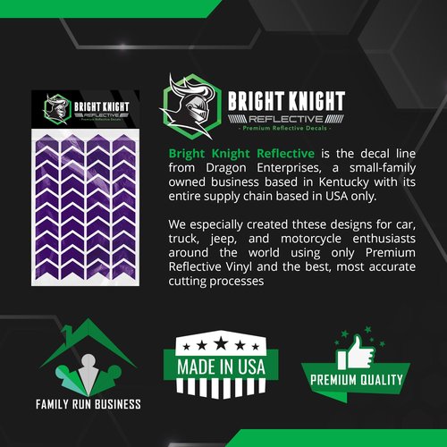Chevron Hard Hat Reflective Stickers, 1" Purple Acyclic Adhesive Vinyl Tape Made with 3M Reflector Tape, Bicycle Helmet Reflective Tape Outdoor Waterproof for High-Visibility at Night