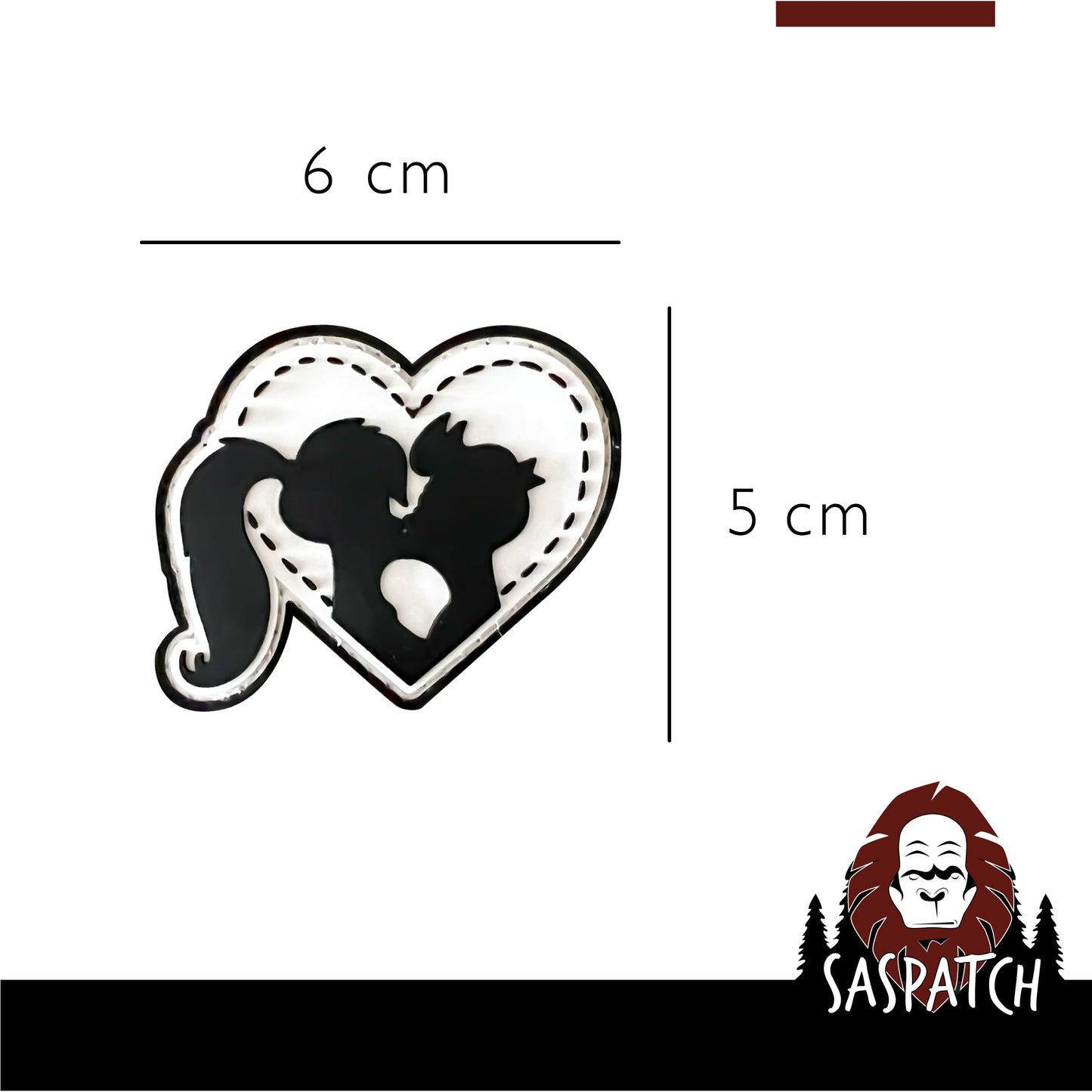 Love Heart - PVC Morale Patch | Hook & Loop Backing