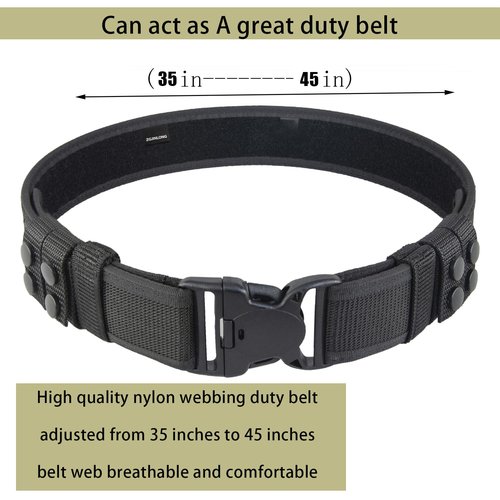 ZGJINLONG police Utility Duty Belt Rig police Molded Pouches Kit Tactical Security Guard Belt Modular Law Enforcement Military Equipment Belt 4 pack Belt Keeper