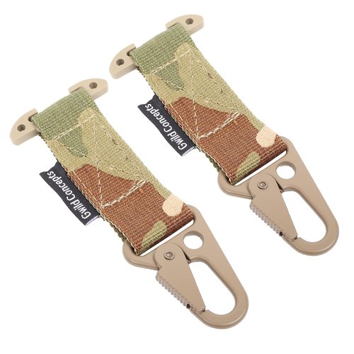 Gwild Concepts Belt Glove Clip Tactical Gear MOLLE Snap Hook Gloves Holder Battle Belt Accessories for Gloves Keychains,2pcs,Camo
