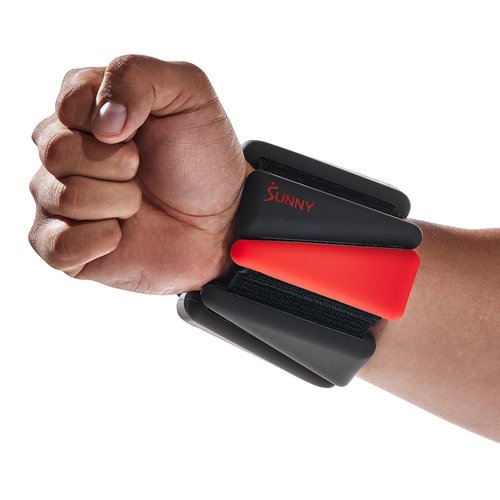 Sunny Health & Fitness 4 LB Wearable Arm Weights – Set of 2 (2 LB Each) – Adjustable Silicone Ankle Weights, Flexible Strap, Small Wrist Weights 2 LB for Walking, Yoga, Pilates, and More – NO. 103-2