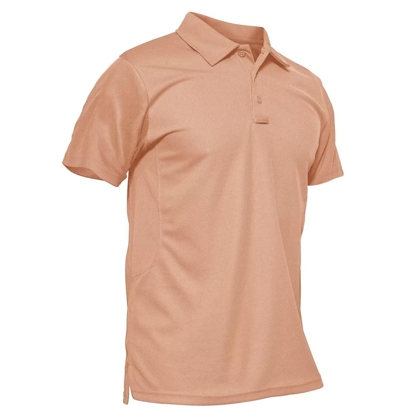 MAGCOMSEN Golf Polos for Men Dry Fit Short Sleeve Polo Shirts Breathable Athletic Polo Shirts Rugby Shirt Apricot L