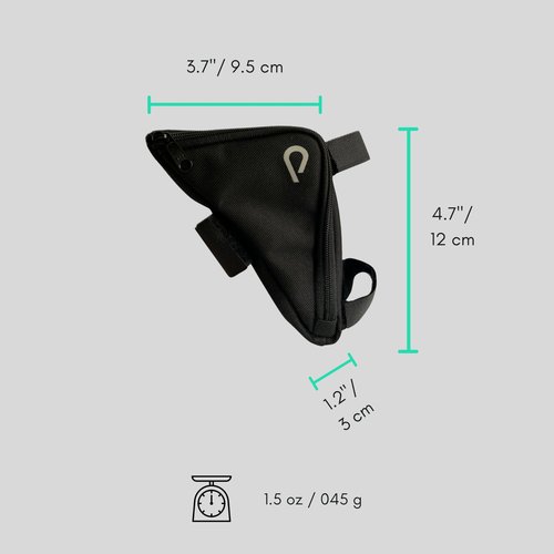 Vincita Boomerang Bag - Frame Bag for Brompton Bike - Bicycle Accessories (Black)