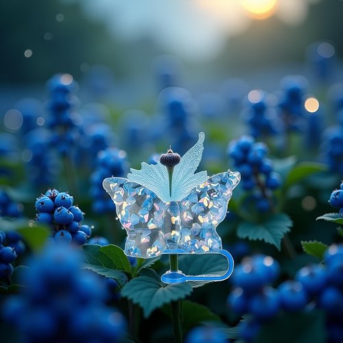 Butterfly Straw Covers for Stanley Cup, Bling Bow Straw Tips Lids Protectors - Dust-Proof, Reusable Silicone - Blue