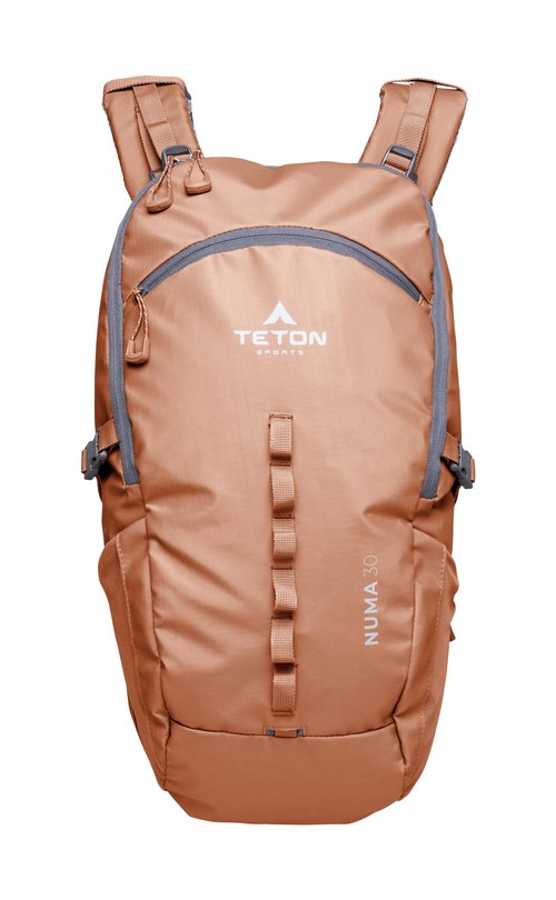 TETON Sports Numa backpack, sleek design, durable and ready for hiking, camping or backpacking. Lightweight with more room than you think. Perfect bugout bag. 30L, Terra