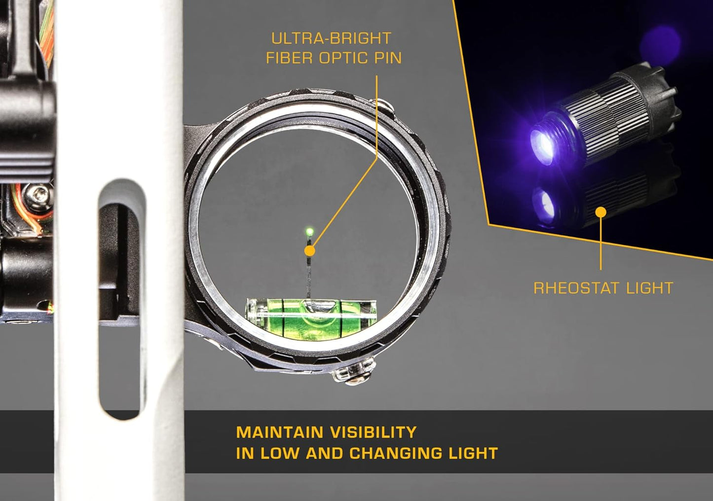 Trophy Ridge React One Pro Bow Sight - 100 Yards Accuracy, Tool-less Adjustments & 2nd/3rd Axis Leveling