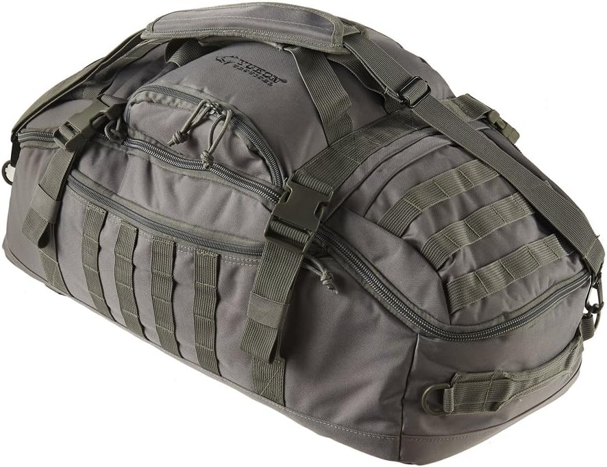 Yukon Outfitters Bugout Bag - EDC Durable 600D Polyester 55L Tactical Duffel & Backpack for Travel, Prepping & Outdoor Use - Two Tone Coyote/Foliage