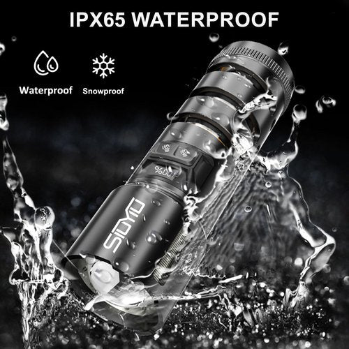Siuyiu Flashlights High Lumens, 2-in1 Camping Lantern 2000 Lumens, 8 Modes Outdoor Camping Flashlight Rechargeable, Zoomable IPX65 Waterproof Flashlight for Home Emergency