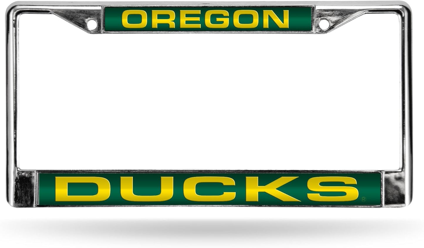 Rico Industries NCAA Unisex-Adult Laser Cut Inlaid Standard Chrome License Plate Frame