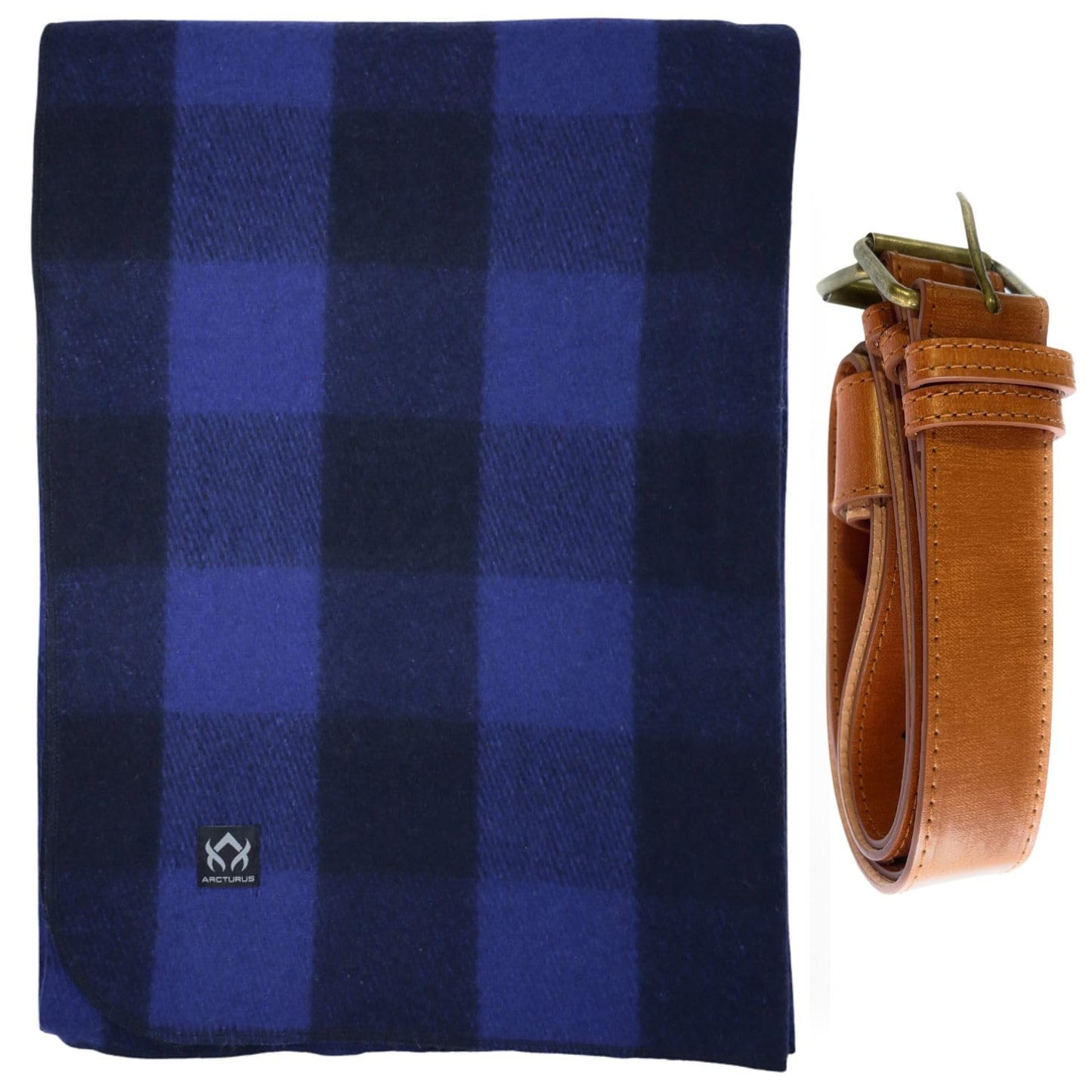Arcturus Blue Buffalo Wool Blanket and Carry Straps Bundle