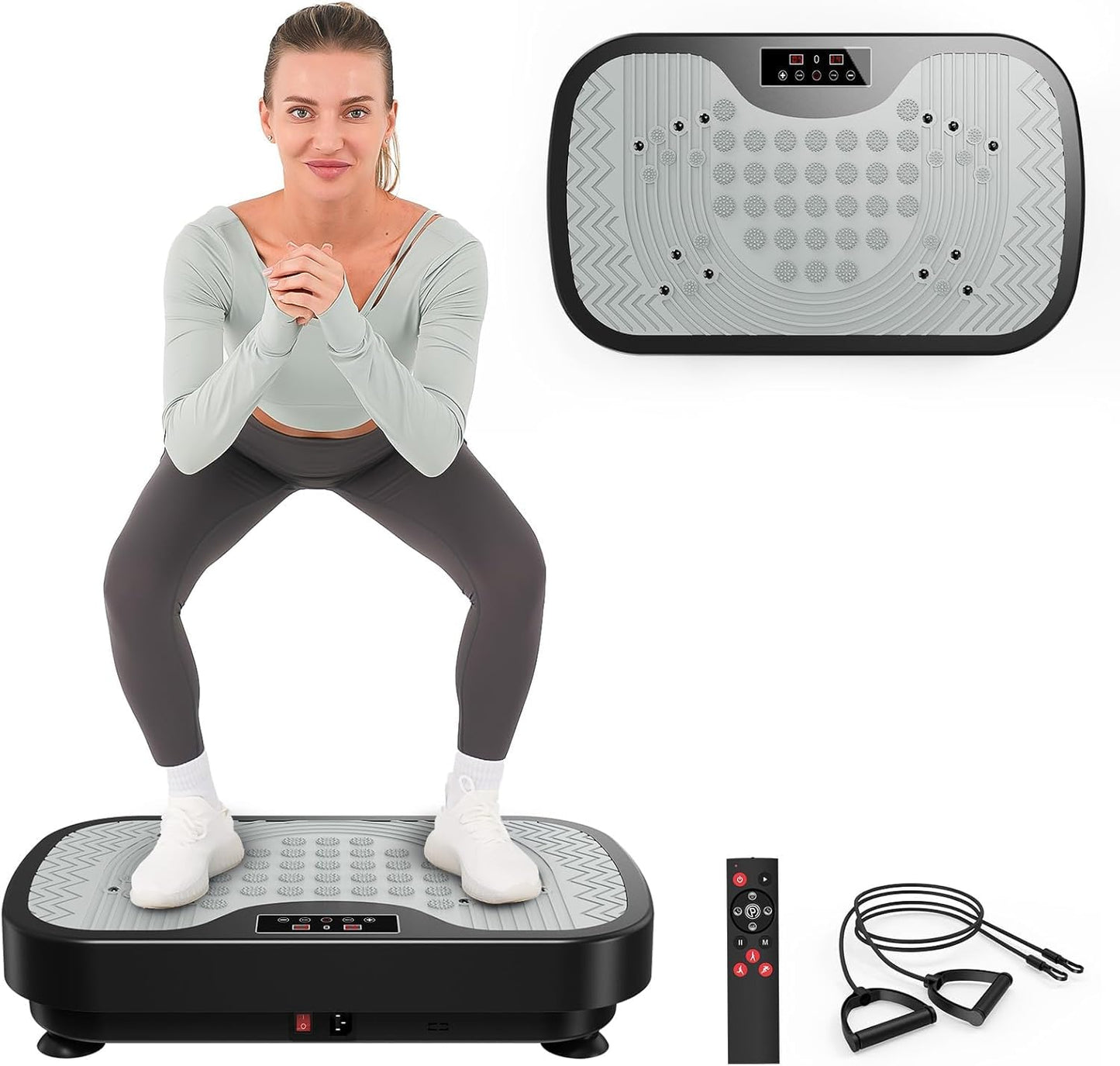 JOROTO Vibration Plate Exercise Machine, Vibration Platform Plate for Lymphatic Drainage & Weight Loss, Vibrating Plate Body Shaker Exercise Machine for Women Whole Body Workout (JV30)