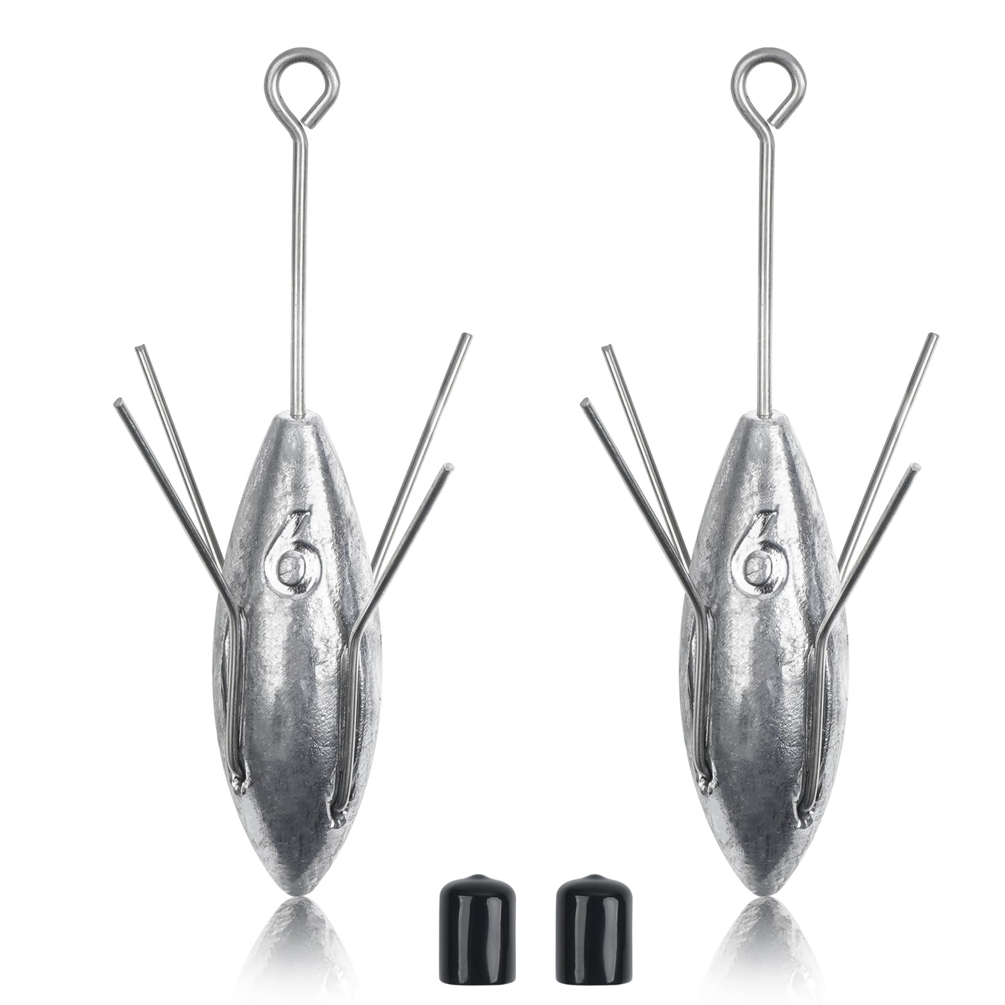 AGOOL Sputnik Sinker Fishing Weights Long Tail Fishing Equipment Surfing Casting Spider Sinkers for Saltwater Catfish Beach Sand Ocean 2/5pcs 3oz-7oz