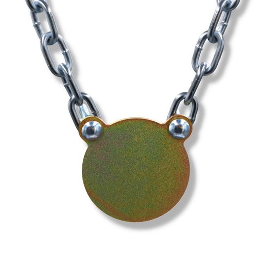 1/2 Inch Rifle Steel Shooting Gong - 4 Inch Target with Chains