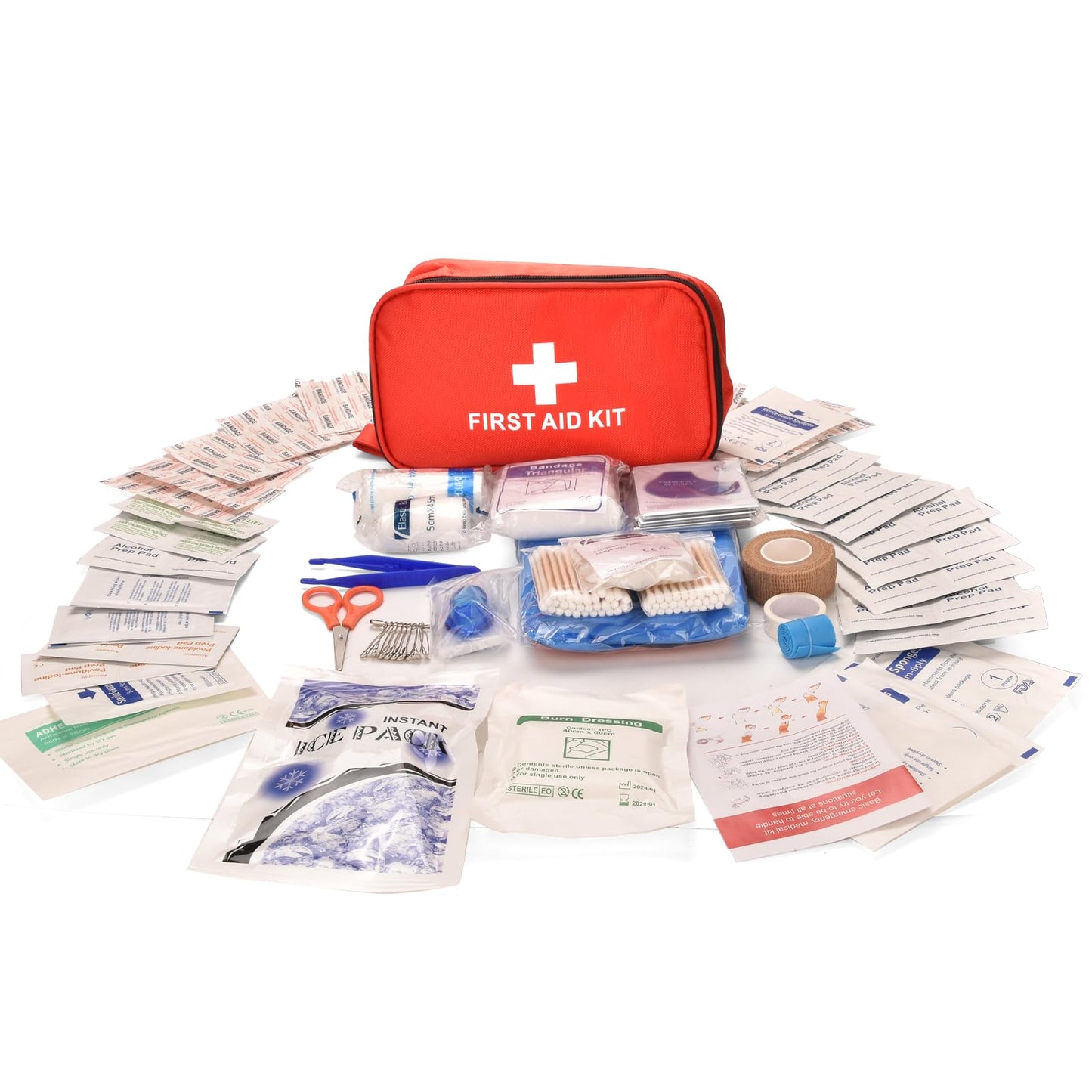 ANDKOK First Aid Kit 184Pcs, Mini First Aid Kit, First Aid Kit Travel for Home, First Aid Kit for Car Basic Outdoor Essentials Survival Kit First Aid Kit for Boat, Car, Office (Small 184Pcs)