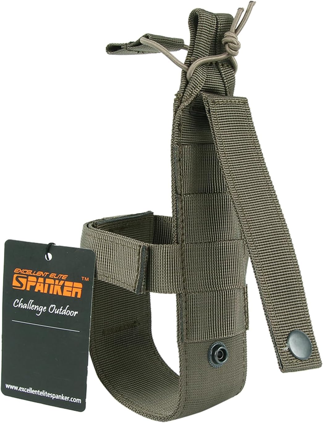 EXCELLENT ELITE SPANKER Tactical Military Portable Belt Bottle Holder Pouch Molle Adjust EDC Water Bottle Carrier for Hunting Walking Running Traveling