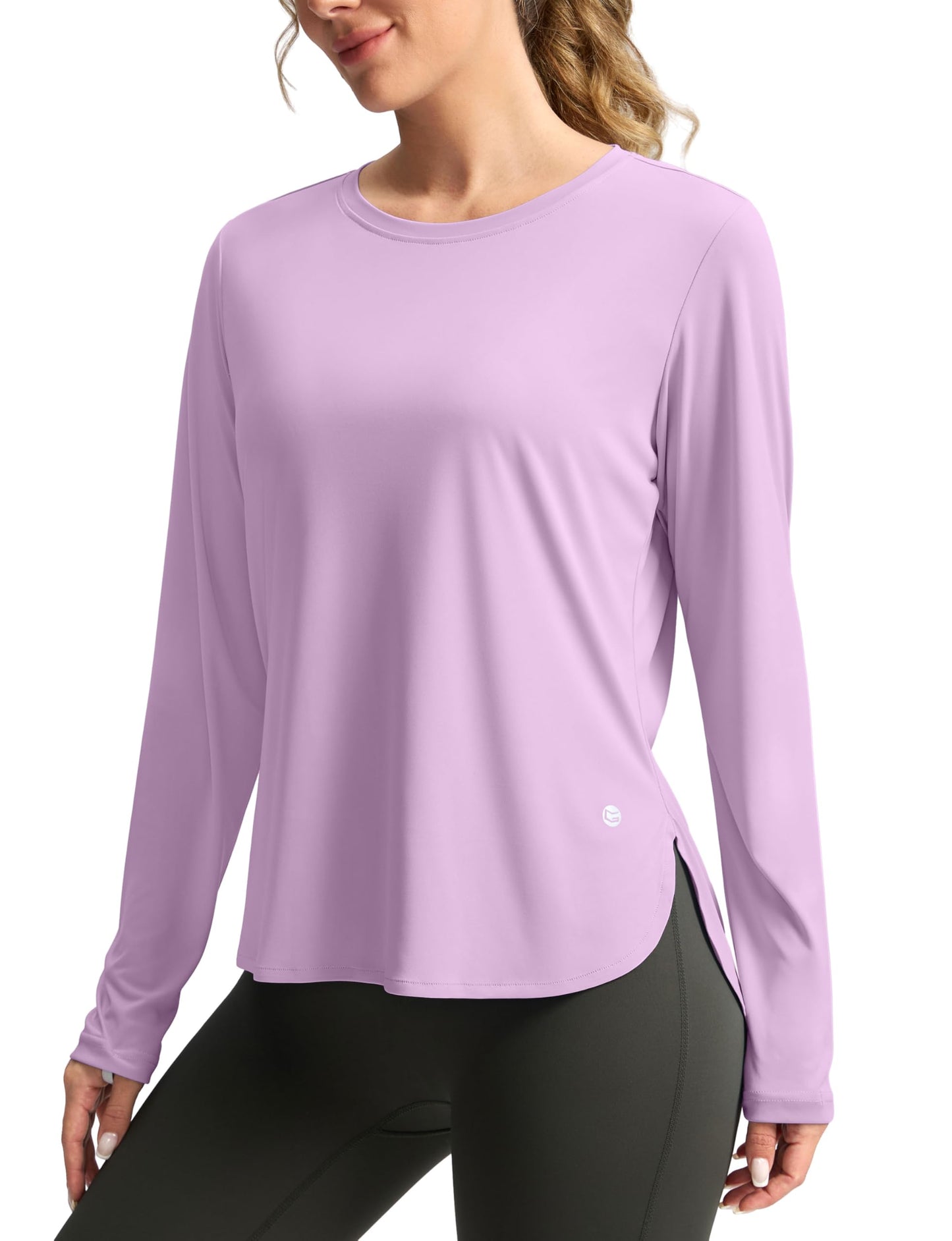 Women's Sun Shirts UPF 50+ Long Sleeve UV Protection Shirt Lightweight Quick Dry Workout Hiking Tops for Women(Purple,XL)