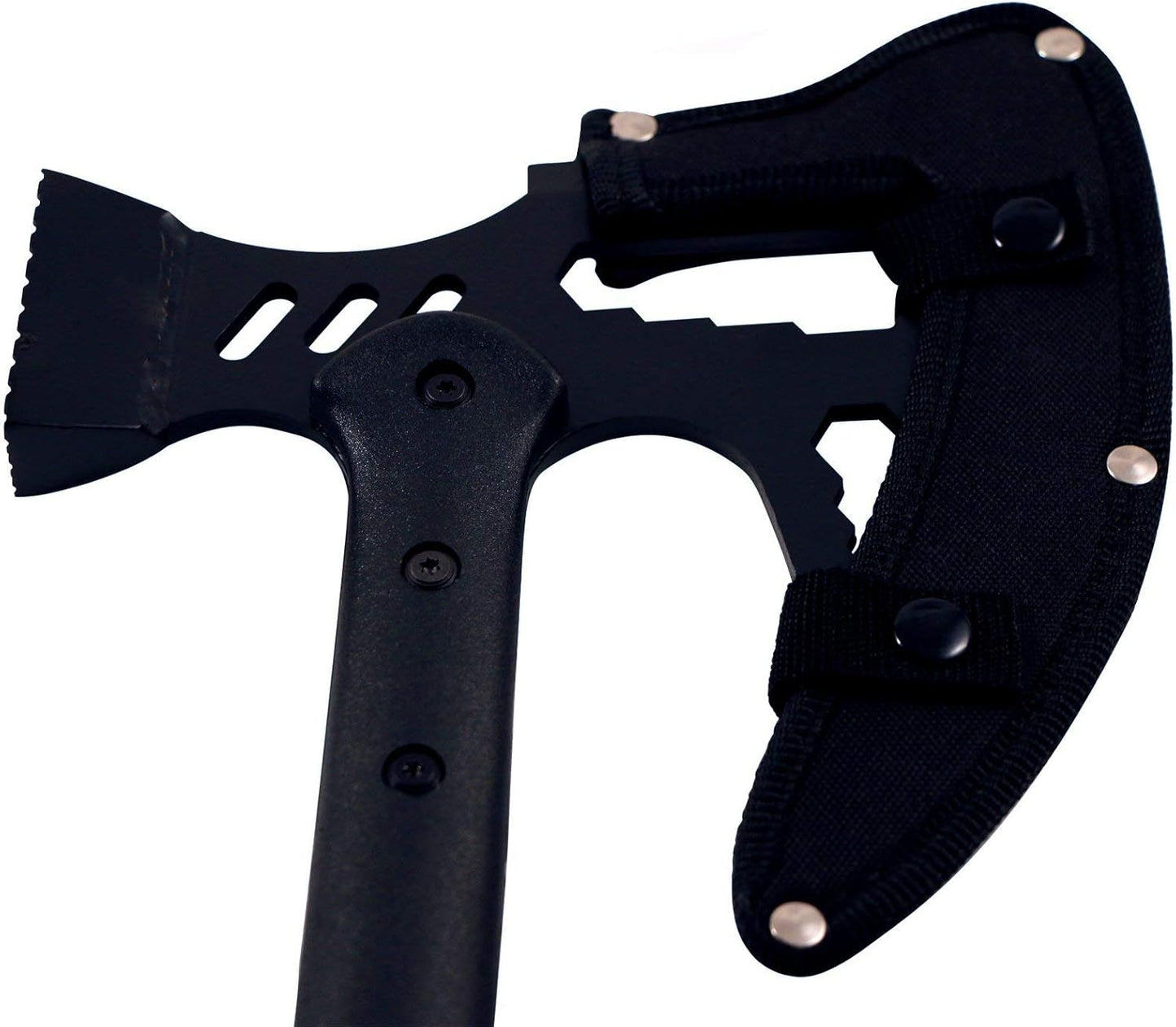 Wartech XBK04 Buckshot Tactical Multi Tool Hammer Axe with Paracord Handle, 17", Black
