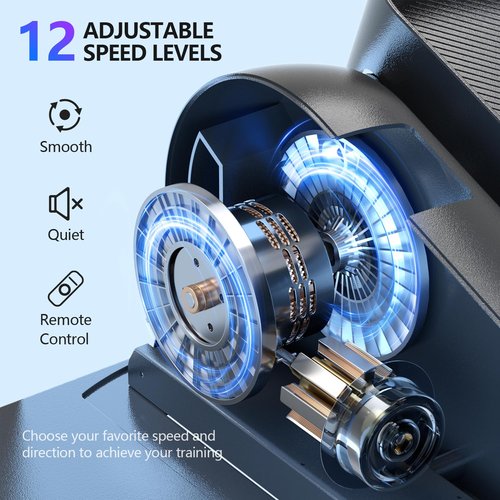 Elipse Leg Exerciser Electric as Seen on TV Under Desk Elliptical with 12 Adjustable Speed Quiet & Portable Peddler Exerciser for Seniors with Remote Control Leg Exerciser While Sitting for Seniors