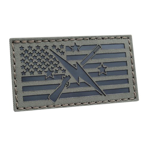 Minutemen Commonwealth Faction in America Flag Patch (Ranger Green on Black) Compatible with Velcro, Laser-Cut Patches for Backpacks, Caps, Plate-Carrier