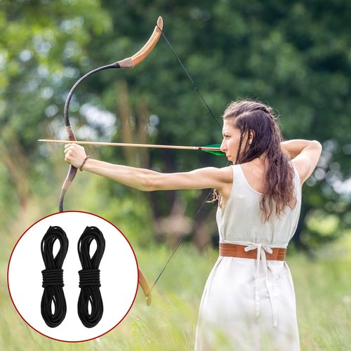 salbsever Archery D Loop String 2 Pieces D Loop Rope Buckle D Loop Rope String for Compound Bowstring Archery 10 Feet Bowstring Serving Thread Release Material Compound Bow String Archery