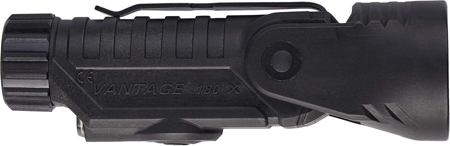 Streamlight 88913 Vantage 180 X USB Helmet Mounted and Right Angle Firefighter Flashlight with Helmet Bracket, Black